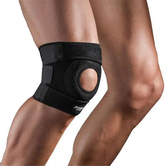 Adjustable Elastic Knee Brace Support Spring Knee Pad Outdoor  Sports Running Compression Knee Pad Gym Strap Wristband Joelheira