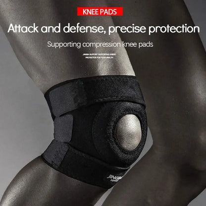 Adjustable Elastic Knee Brace Support Spring Knee Pad Outdoor  Sports Running Compression Knee Pad Gym Strap Wristband Joelheira
