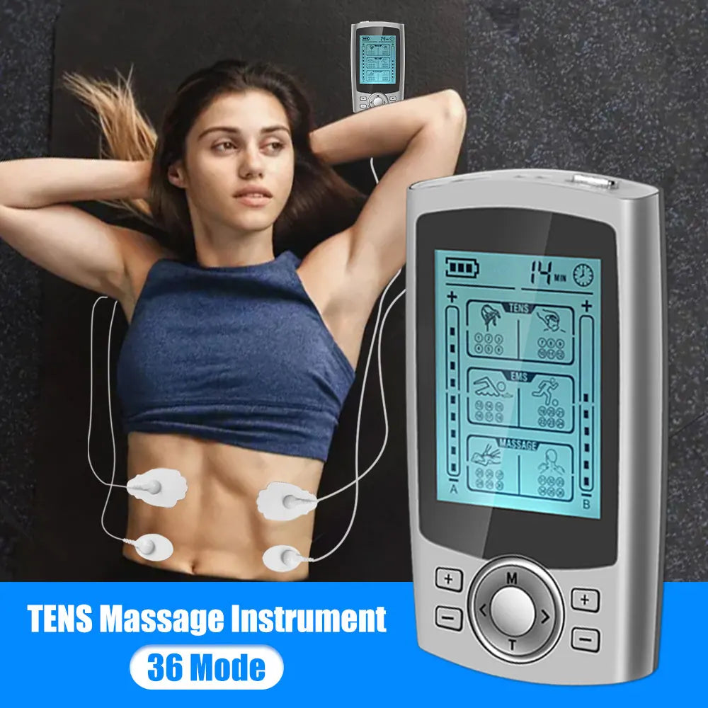 36 Modes Tens Unit Muscle Stimulator Electric EMS Acupuncture Body Massage Digital Therapy Slimming Machine Electro Stimulator